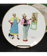 VINTAGE 70&#39;s NORMAN ROCKWELL GORHAM WALL PLATE - NEW YEAR LOOK - £19.45 GBP