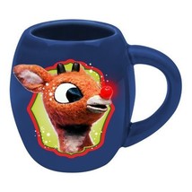 Rudolph the Red Nosed Reindeer Holly Jolly Christmas 18 oz Oval Ceramic ... - £9.30 GBP