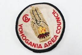 Vintage Yohogania Area Council Round Twill T BSA Boy Scout of America Ca... - $196.53 MXN