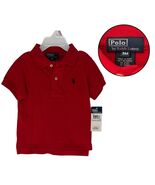 Polo Ralph Lauren Boys Red Short Sleeve Polo Shirt Size 9M - New w/ Tags - $399.53 MXN