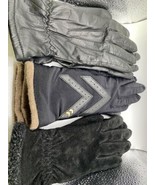 LOT of 3 Women&#39;s Fine Black Gloves, size 7-7.5, Isotoner~Bechamel~Fownes... - £39.00 GBP
