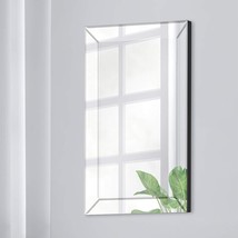 16&quot; X 24&quot; Beveled Wall Accent Mirror With Angled Beveled Mirror Frame - £87.10 GBP