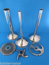 #32 COMBO 6-pc set Meat Grinder Sausage Stuffing Stuffer Tubes Discs Blade  - £65.80 GBP