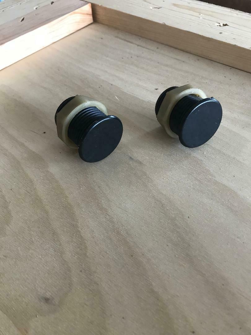 2 SLOT MACHINE BLANKS FOR UNUSED BUTTON AREAS, 1-1/4&quot; DIAMETER AT TOP - $6.99