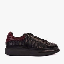 The Adler Snake Skin Black & Burgundy Men Sneaker image 10
