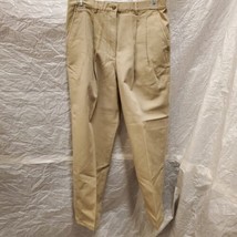NWT Lauren Ralph Lauren Women&#39;s Petite 100% Cotton Beige Pants, Size 10P - £39.80 GBP
