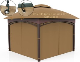 The Only Curtain In The Gazebo Is A 4-Panel, Universal Replacement, Khaki). - £80.68 GBP