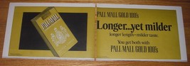1971 Pall Mall Gold 100&#39;s Cigarettes Ad - longer.. yet milder - £14.72 GBP
