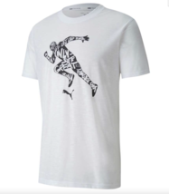 PUMA Men&#39;s Performance Tee, White/OSG Runner, XL - $8.44