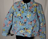 New NWOT Woman Within Button Up Jacket Womens Size 12W Blue Floral Denim... - £15.56 GBP