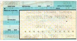 Grateful Dead Concert Ticket Stub September 18 1991 Madison Square Garden NYC - £43.56 GBP