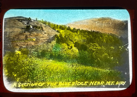 Vintage Color Magic Lantern Slide Section Of The Blue Ridge Near MT Airy - £23.77 GBP