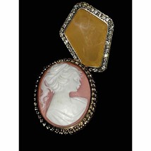 Gorgeous vintage Cameo brooch and ring lot - £37.38 GBP