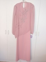 JO&#39;ED SOPHISTICATES LADIES ROSE SHEER LINED 2-PC GOWN-10-TAGS ON-NEVER W... - $19.18 CAD