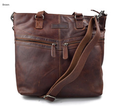 Ladies buffalo leather purse handbag women shoulder bag leather satchel ... - $190.00