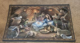 Somerset Publishing Nativity Woven Tapestry Wall Hanging 35 x 24 Inch US... - $14.99