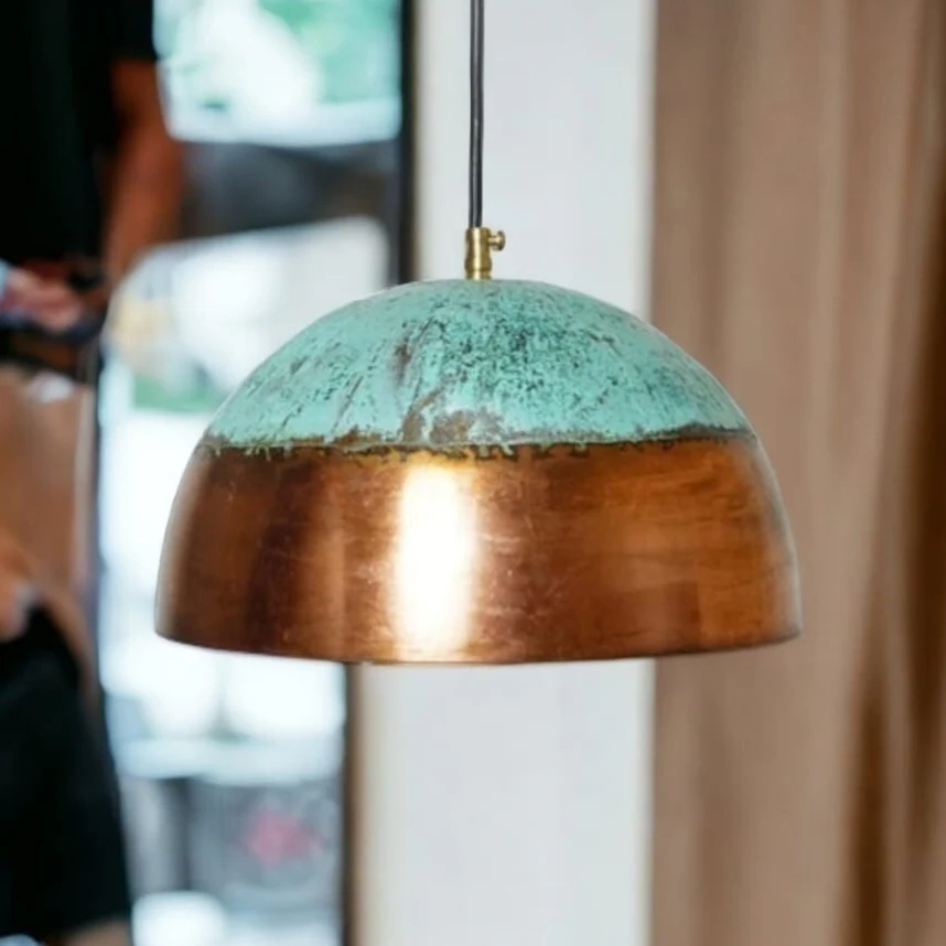 Moroccan Brass Pendant Light, Oxidized copper Farmhouse Pendant Light ha... - €112,92 EUR+