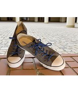 Converse All Star Gray Leather Upper Low Top Shoes Sneakers Men 10 Walking  - $352.37 MXN