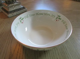 Lenox American By Design Holiday Fill Your Home With Joy Serving Bowl Med 9&quot; - £14.75 GBP