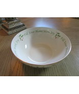 LENOX AMERICAN BY DESIGN HOLIDAY FILL YOUR HOME WITH JOY SERVING BOWL ME... - $25.73 CAD