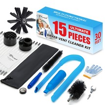 Dryer Vent Cleaner Kit, 15-Piece Ultimate Dryer Cleaning Kit Include 30 Feet Dry - $49.99