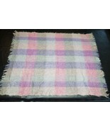 Creebridge Scotland Mohair Wool Checkered Throw, Lap Blanket 46&quot; x 36&quot; - $47.03 CAD