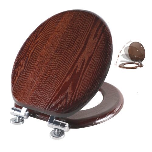 Toilet Seat Round Wood with Slow Close,Easy - $176.36