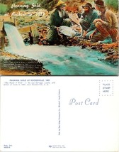 South Dakota(SD) Rockerville Three Men Panning Gold in Stream Vintage Postcard - £7.49 GBP