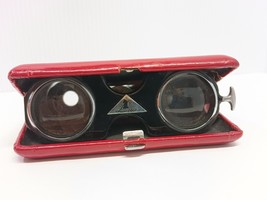 Vintage Lesco Foldable Pop Up Opera Glasses Red Made in Japan Binoculars  - £37.59 GBP