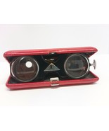 Vintage Lesco Foldable Pop Up Opera Glasses Red Made in Japan Binoculars  - £35.76 GBP