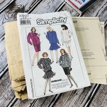 Vintage Simplicity Pattern Misses Top Dress Skirt Blouse Cut 10 8807 - £7.94 GBP
