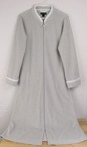 Miss Elaine Long Robe w/ Contrast Trim Zip Front Soft Fleece Rayon Pockets - $26.72