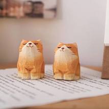 (1pc) Cute Hand-Carved Wooden Japanese Shiba Dog Statue | Desk &amp; Bookshelf Decor - £12.34 GBP