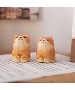 (1pc) Cute Hand-Carved Wooden Japanese Shiba Dog Statue | Desk &amp; Bookshe... - $15.99