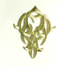 Filigree Silver Arrow Celtic Knots Applique Patch Embroidery Irish Gothic 4 Inch - £16.63 GBP