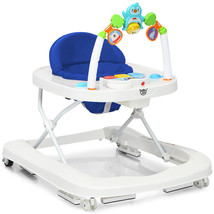 2-in-1 Foldable Baby Infant Walker w/ Adjustable Height Detachable Toy T... - £91.02 GBP