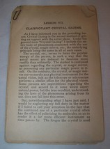 c1900 CLAIRVOYANT LESSON CRYSTAL GAZING EPHEMERA BOOKLET - $9.89