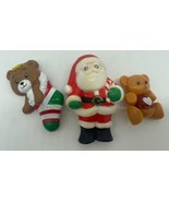 Vintage Lot Of Plastic Pins Christmas GRuss Fun world Avon Santa Stocking - £9.16 GBP