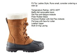 New Women&#39;s Baffin Canada Boots Temperature Rating: -40ºC/-40ºF - $175.00