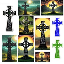 Celtic Cross Tribal Knot Pattern Car Truck Vinyl Stickers Decals Pack Lot of 10 - £9.76 GBP