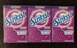 Sunkist Soda Grape Singles To Go Drink Mix 18-CT Bundle SAME-DAY FREE SHIP - £6.96 GBP