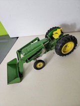 Vintage 1960&#39;s ERTL John Deere Die Cast Metal Narrow Front Loader 1/16 Tractor - £80.05 GBP