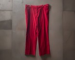 Lauren Ralph Lauren Pants Red Velvet Corduroy Straight Leg Size 14 Classic - £23.29 GBP