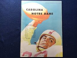 1956 Notre Dame vs North Carolina College Football Program 11-17-56 - $24.73