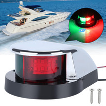 Waterproof Red&amp;Green Boat Navigation Light LED Bow Marine Front Pontoon ... - £15.62 GBP