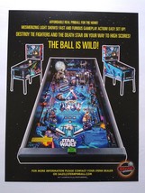Star Wars Home Model Pinball FLYER Original Unused Vintage Promo Game Ar... - $35.15