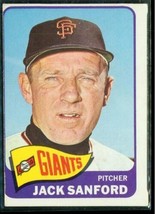 Vintage 1965 Topps Baseball Card #228 Jack Sanford San Francisco Giants Pitcher - £7.70 GBP