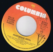 Willie Nelson Leon Russell Heartbreak Hotel 45 rpm Sioux City Sue Canadian Press - $3.95