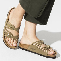 Birkenstock Granada Leather Sandals Made in Germany Size- EU-39/US L8 Khaki - £62.91 GBP