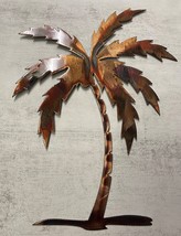 Palm Tree Metal Wall Art Décor 30&quot; tall Left Facing - £81.06 GBP